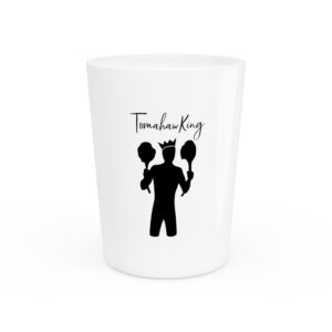 TomahawKing White Ceramic Shot Glass