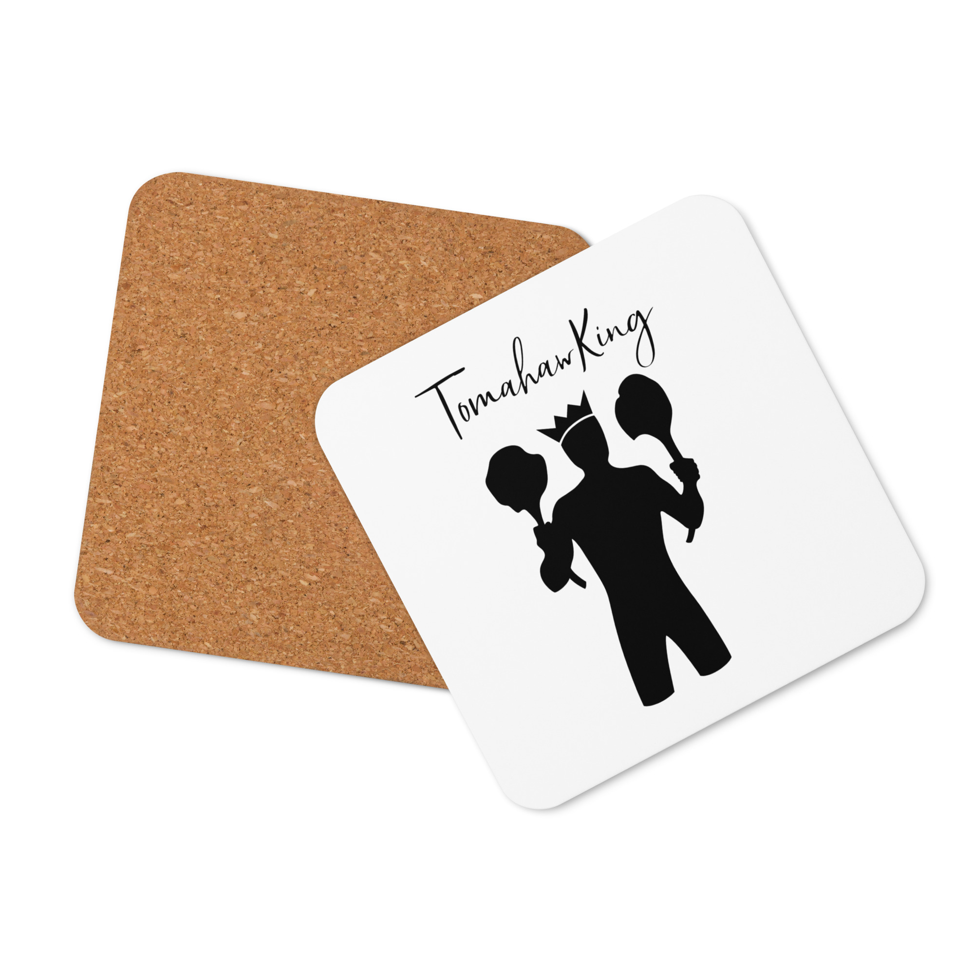 TomahawKing Cork-Back Coaster