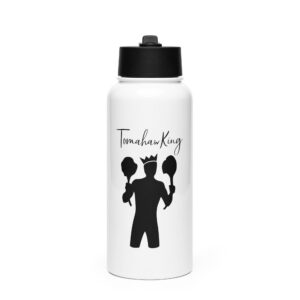 TomahawKing Stainless Steel Water Bottle With A Straw Lid