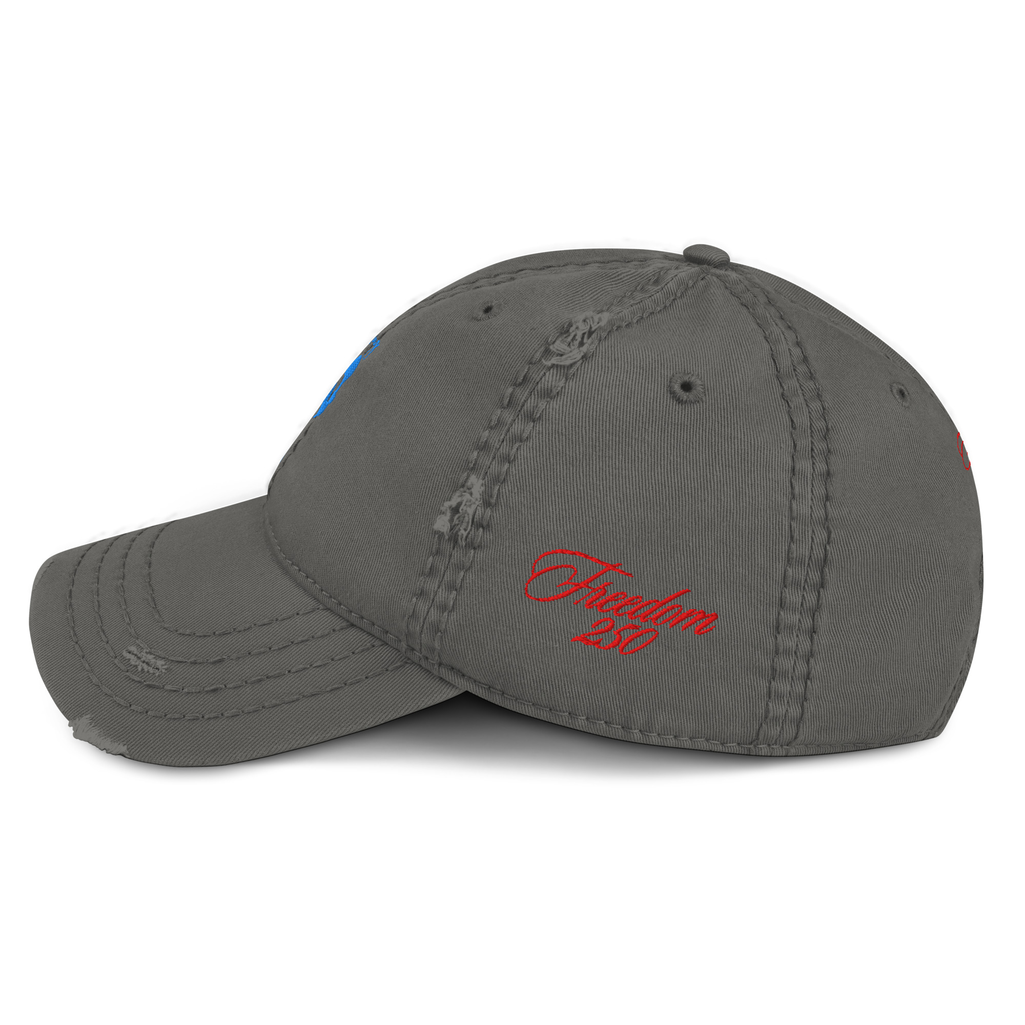 TomahawKing Red Freedom 250 Distressed Dad Hat - Image 12