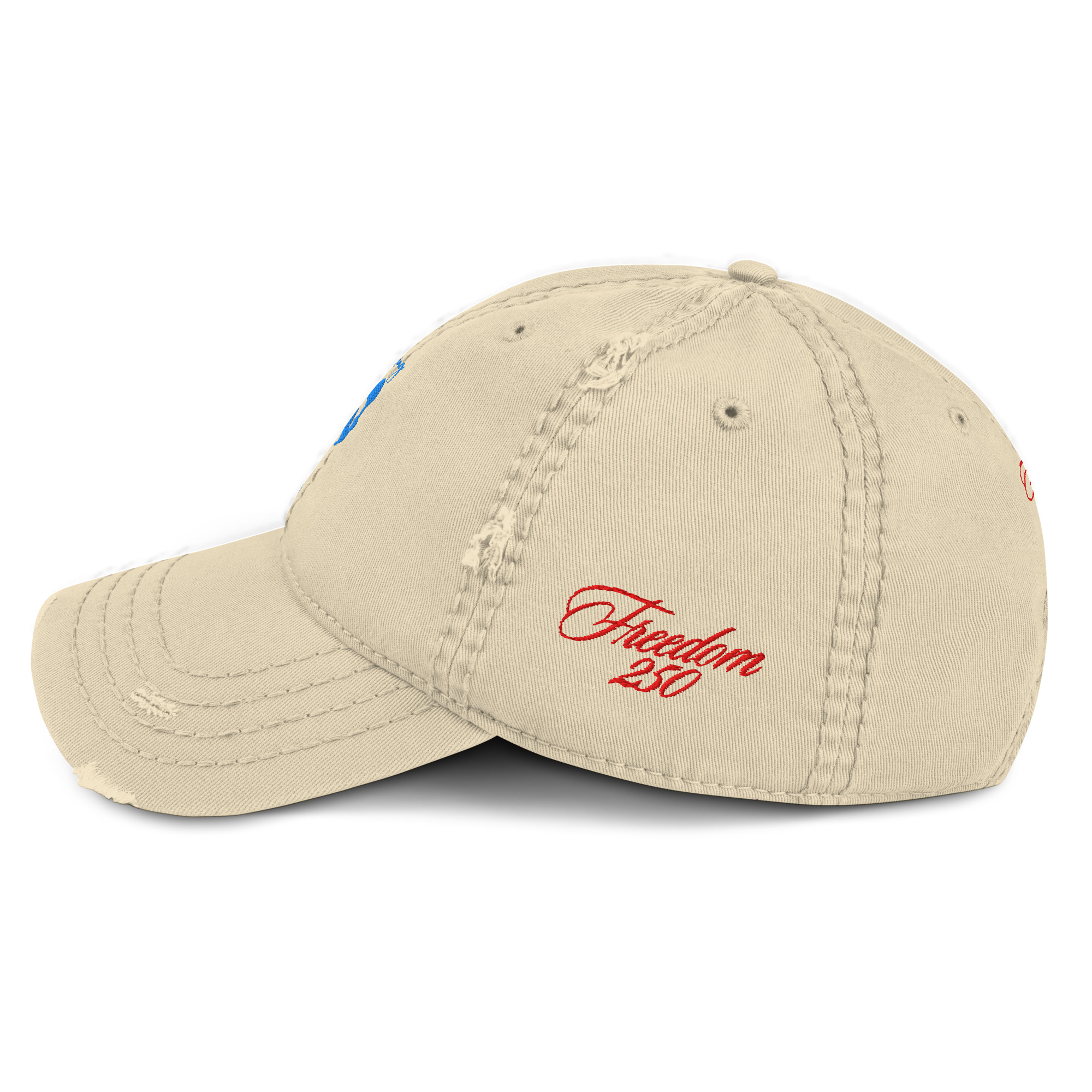 TomahawKing Red Freedom 250 Distressed Dad Hat - Image 16